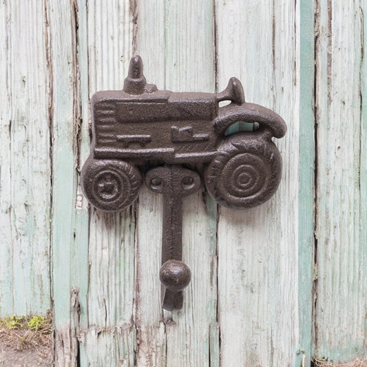 Charming Cast Iron Tractor Hook - Rustic Farmhouse Wall Accent