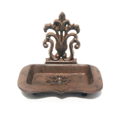 CAST IRON FLEUR-DE-LIS SOAP DISH ST08-6065