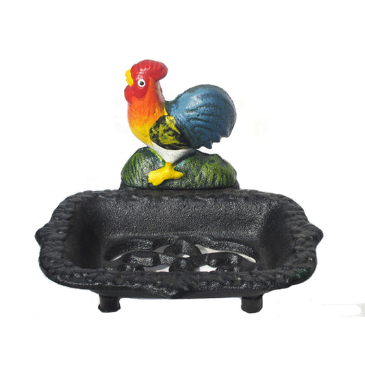 CAST IRON ROOSTER SOAP DISH ST08-6070A