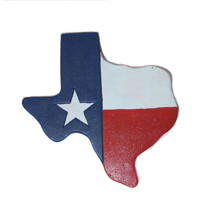 CAST IRON TRIVET & TEXAS WALL DECORATION ST09-6742