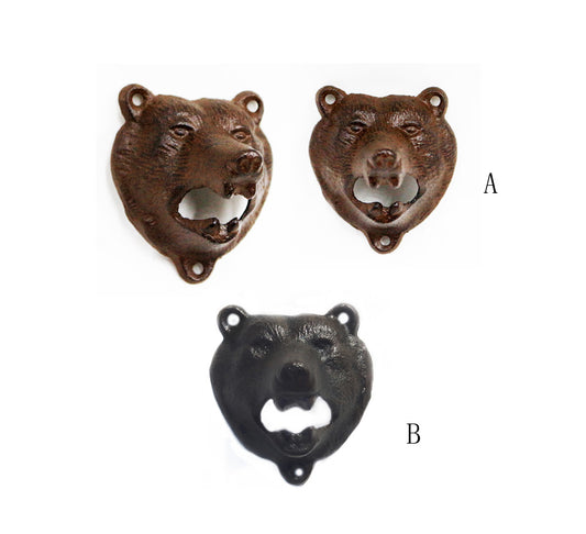 CAST IRON BEAR HEAD BOTTLE OPENER ST10-6028