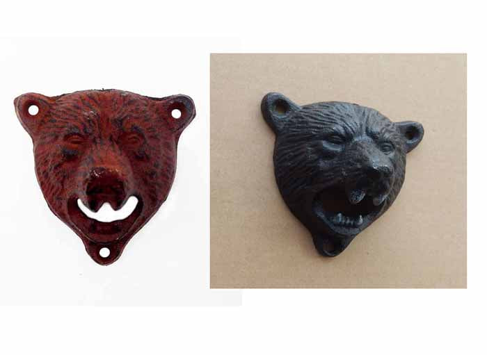 CAST IRON BEAR HEAD BOTTLE OPENER ST10-6028A