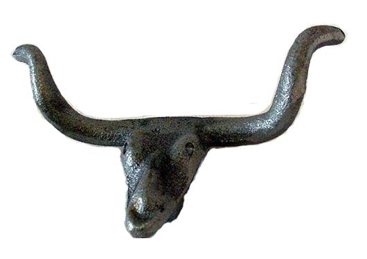 CAST IRON LONGHORN WALL DECORATION ST12-6010