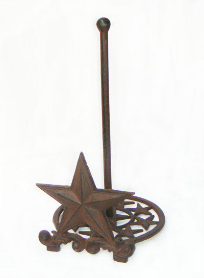 CAST IRON STAR PAPER TOWEL HOLDER ST13-6024