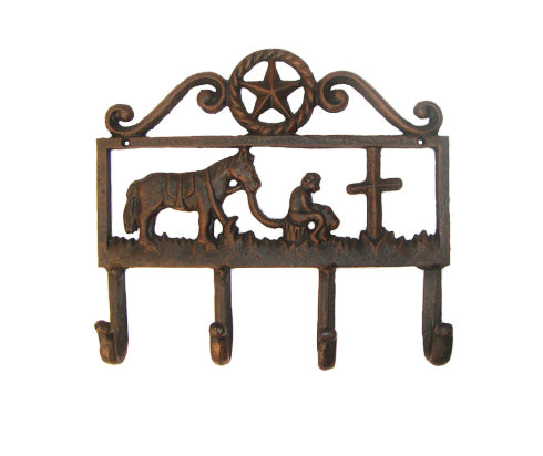 CAST IRON COWBOY PRAYER HOOK ST14-6009