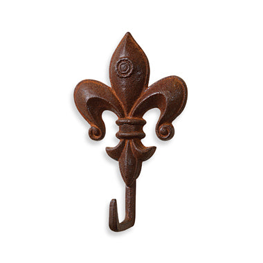 CAST IRON FLEUR-DE-LIS HOOK ST14-6326