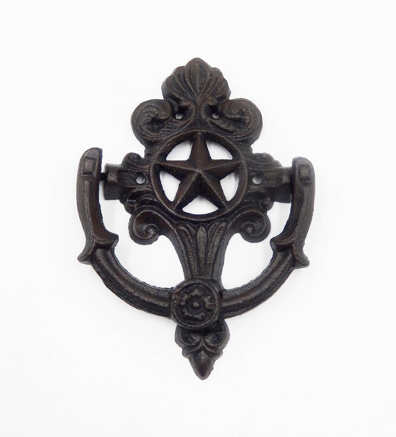 CAST IRON FLEUR-DE-LIS DOOR KNOCKER ST17-6115