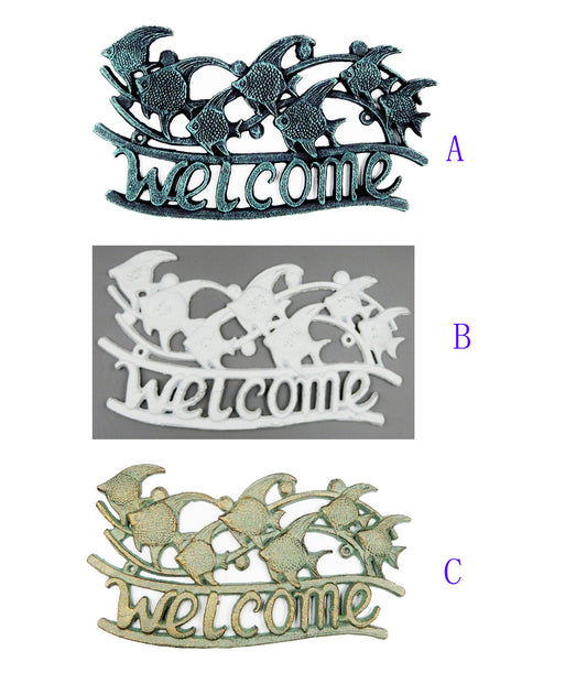 CAST IRON FISH WELCOME SIGN ST19-6070