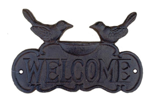 CAST IRON LARGE GUN WELCOME ST19-6081