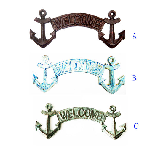 CAST IRON ANCHOR WELCOME ST19-6085