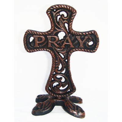 "PRAY" SMALL STAND CROSS ST21-6171B