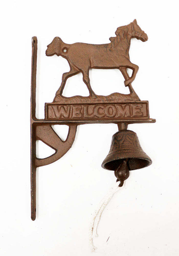 CAST IRON HORSE & WELCOME DOORBELL ST24-6037