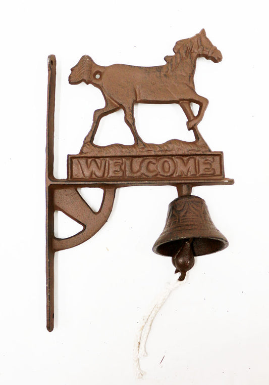 CAST IRON HORSE & WELCOME DOORBELL ST24-6037