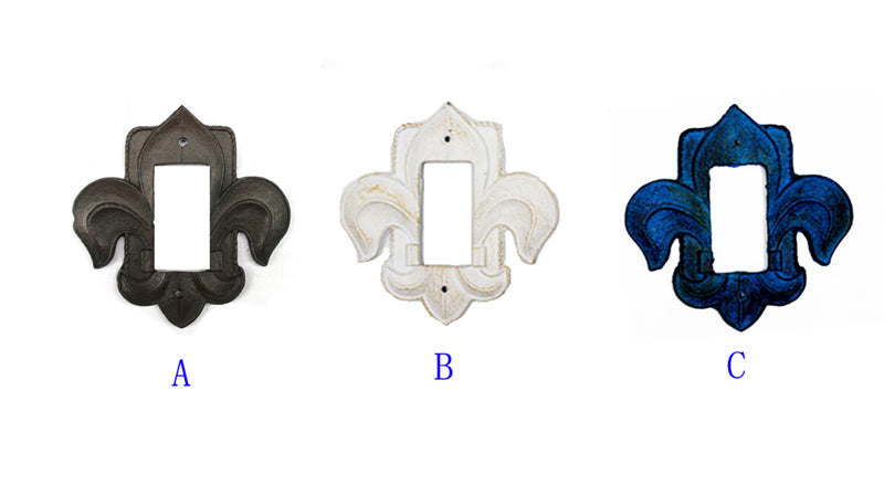 CAST IRON FLEUR-DE-LIS SWITCH COVER ST25-6044G