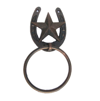 CAST IRON STAR TOWEL RING ST27-6002C