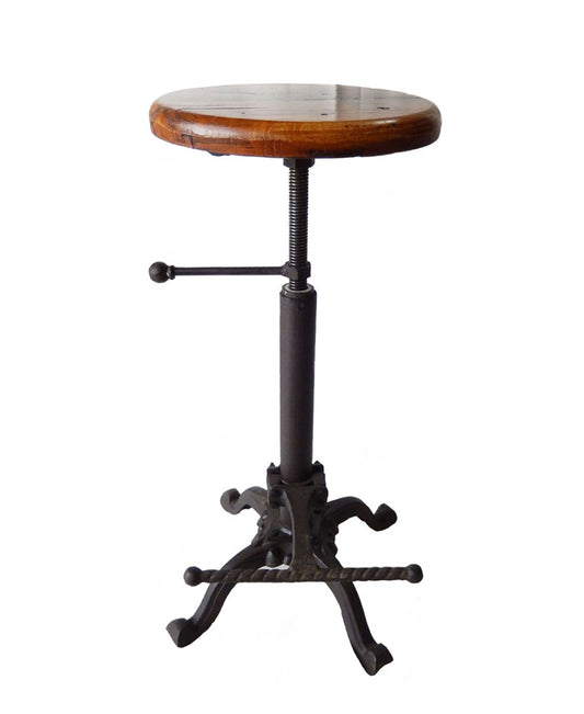 CAST IRON BAR STOOLS WITH WOOD ST36-6054A