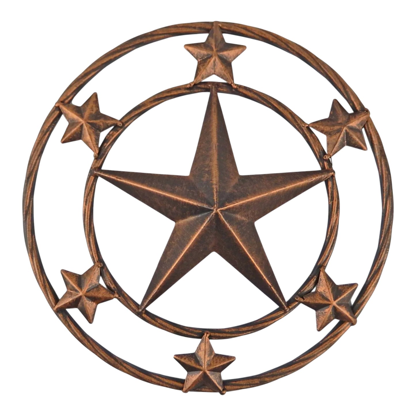 Metal 12 inch Star with Stars Intricate Celestial Metal Wall Decor